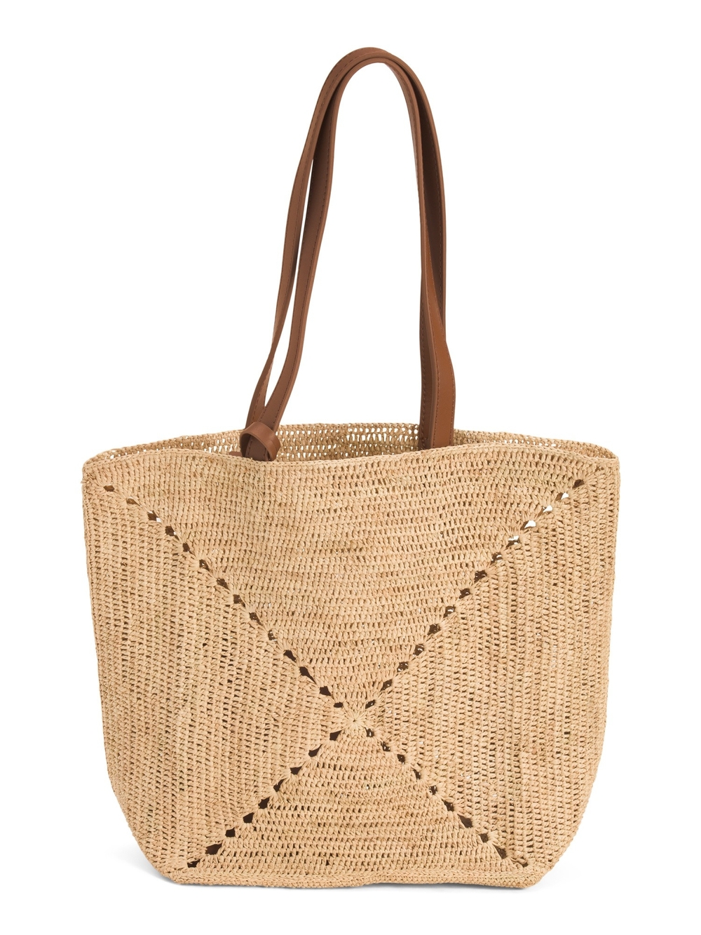 Straw Studios Natural Straw Tote Handbag
